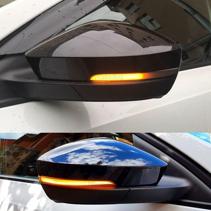 Dynamic LED Turn Signal Blinker for Skoda Octavia Mk3 A7 5E for VW T-roc Troc T-cross 2018- Under Mirror Light Puddle Lamp