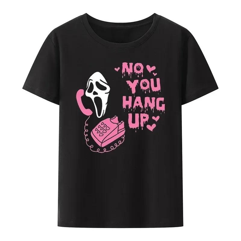 2025 Summer Halloween 100% Pure Cotton T-shirt, Horror Movie Harajuku Graphic Popular Gothic Men's T-shirt