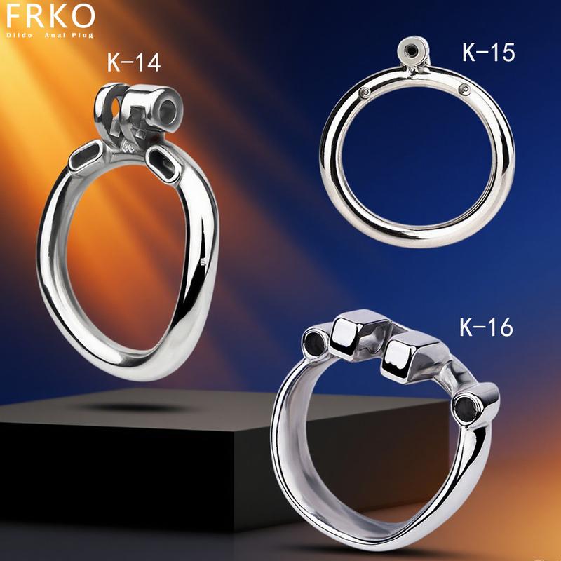 FRKO Metal Base Penis Rings K-14/K-15/K-16 Match 240/245/242 Lock Cock Ring Chastity Cage Accessories Sex Toys For Men Sexshop