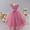 Girls' Princess Dress: New Arrival – Tulle and Sequined Ball Gown with Train for Baby's Birthday Party or Piano Recital