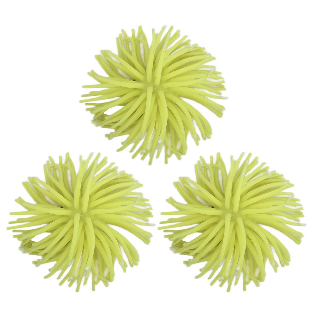 3Pcs Fish Tank Artificial Coral Decoration Simulation Sea Urchin Ball Aquarium Landscaping Ornament