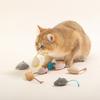 Cute Fabric Mouse Cat Toy with Yellow Tail, Interactive Kitten Chew Teaser, Durable Pet Play Toy for Cats Gift