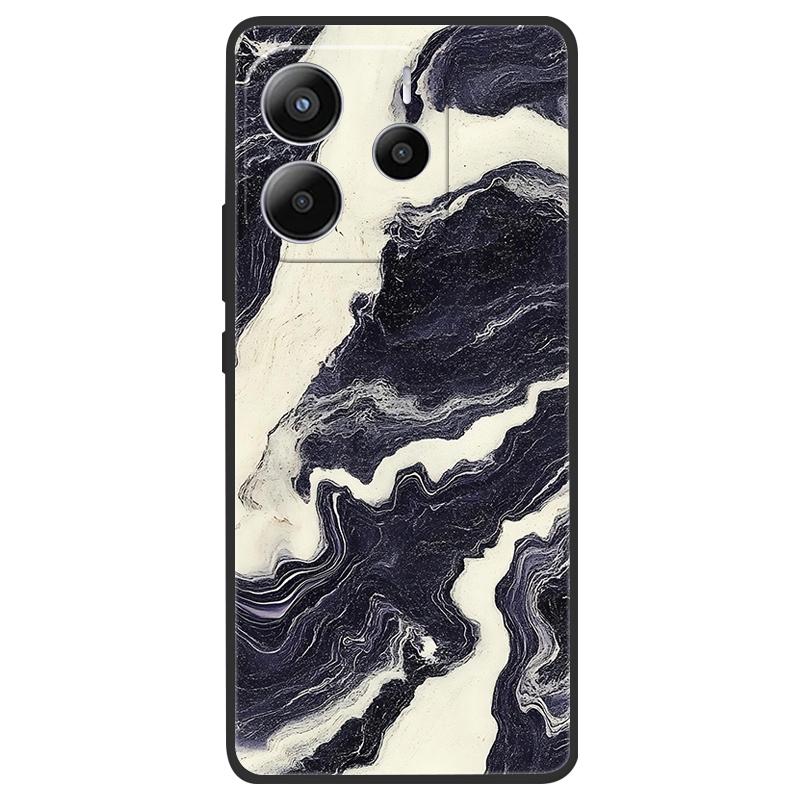 For Xiaomi Redmi Note 14 5G Case Soft TPU Marble Silicone Phone Cover for Coque Redmi Note 14 5G Global Cases Black Bumper Funda
