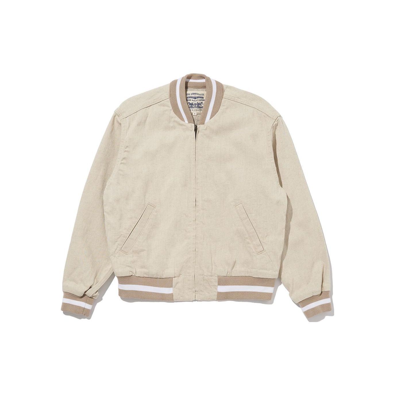 

Levis Повседневная бейсбольная куртка на одной пуговице с полосатым принтом Женские куртки Бежевый A4352-0001 M