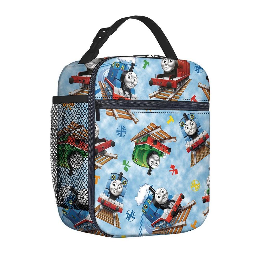 Borsa per Pasto Portatile Borsa Quadrata per Pasto Completamente Stampata Borsa per il Pranzo dei Bambini Borsa per Picnic della Scuola Elementare