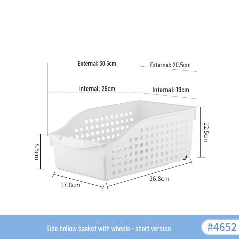 Coș clasic 5940 Hole: Coș mare de depozitare din plastic cu mâner pentru articole diverse