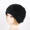 Hot Sale Women Knitted Real Rabbit Fur Hats Ladies Winter Warm Fluffy Genuine Rabbit Fur Caps Outdoor Good Elastic Fur Cap