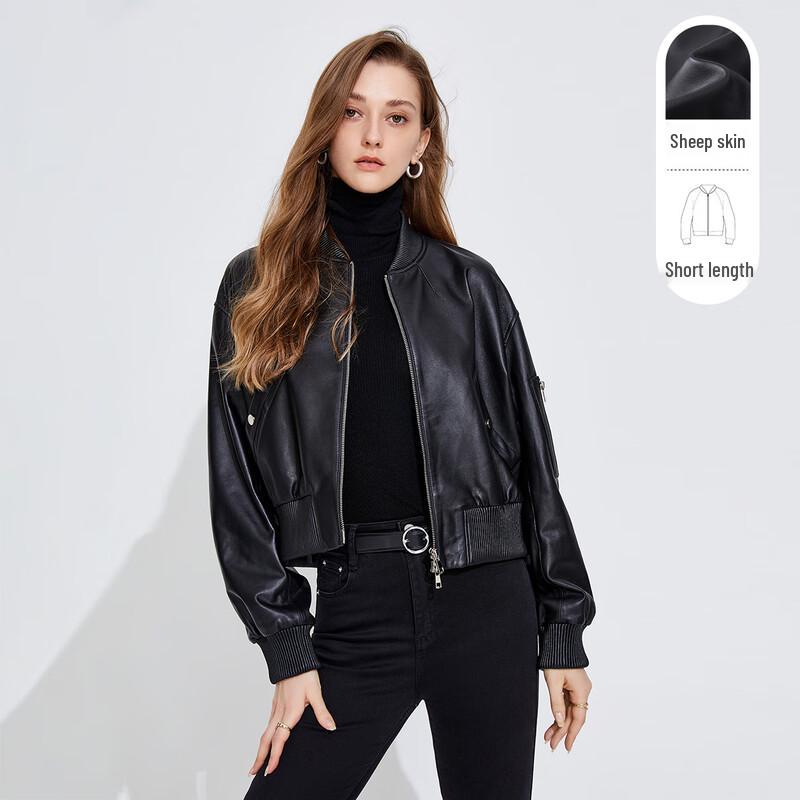 

Navigare Women s Genuine Leather Baseball Jacket L