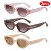 1 3pcs Square Thick Frame Sunglasses Women Men Retro Colorful UV400 Outdoor Sport Driving Wide Leg Glasses
