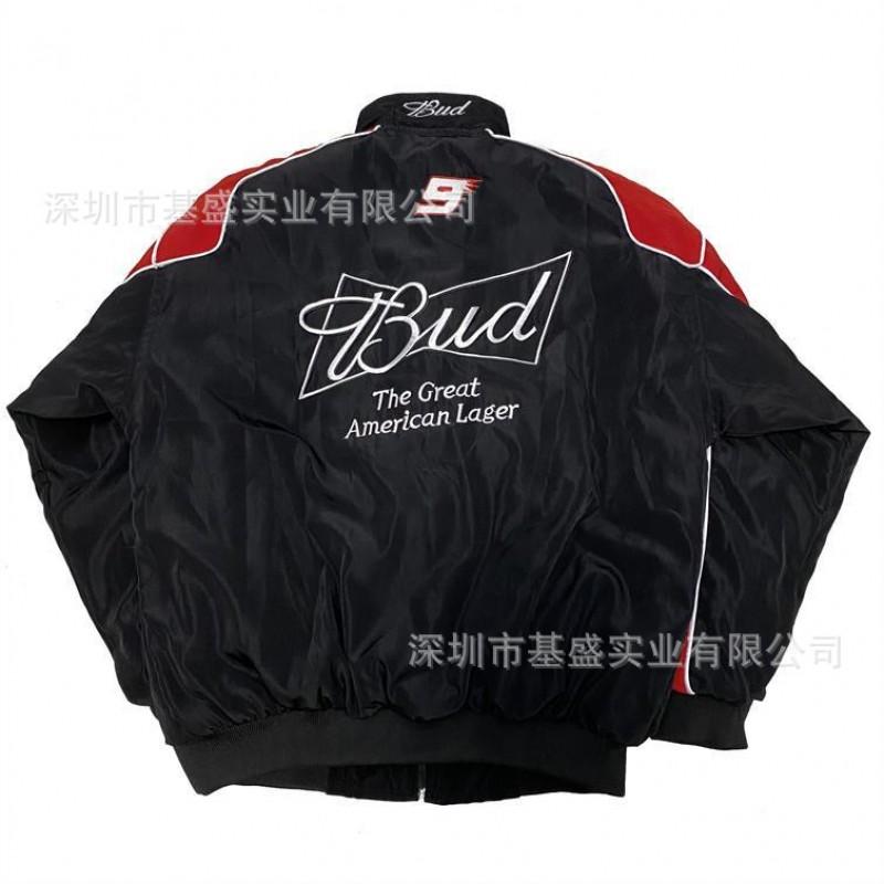 Men Women Racing Style Motorcycle Jacket Winter Thermal Cycling Outerwear Embroidered Sportswear Street Riding Track Use