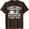 Motivation Finds You Bear Chasing Runner Funny Unisex T-Shirt
