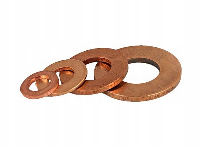 Komplet 20sztuk miedzianych podkładek uszczelniających 8x12x1 mm