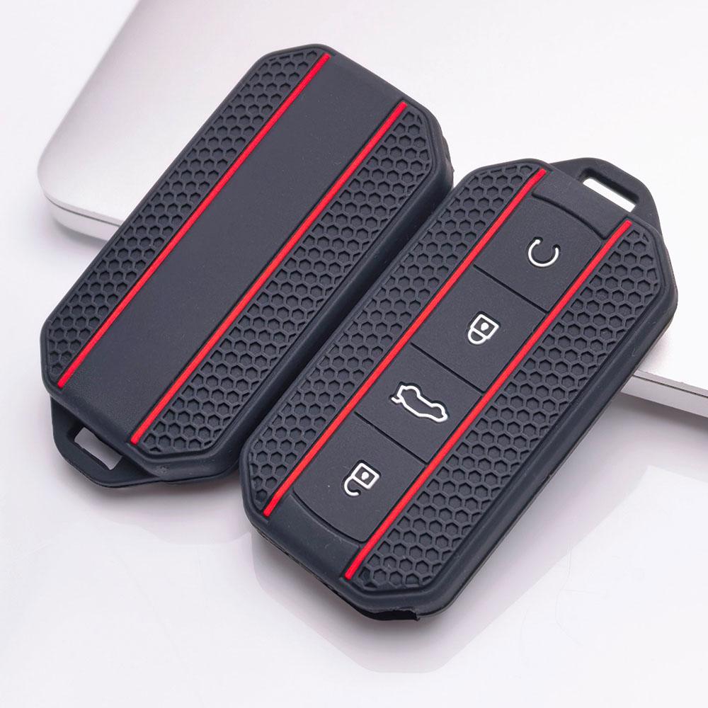 4 Button Silicone Key Fob Cover for Chery Jaecoo 7 8 J7 J8, Full Wrap Key Guard for Jaecoo Smart Key, Anti-Scratch Protective Case