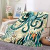 1Pc Oceanic Octopus Majesty Blanket Soft And Comfortable Casual Warm Camping Travel Christmas Halloween Xmas Gift M928236