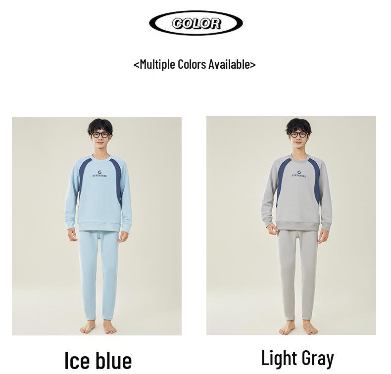 Herren Herbst Unterwäsche mit Fleecefutter: Teenager Schüler Winter Wärme Set