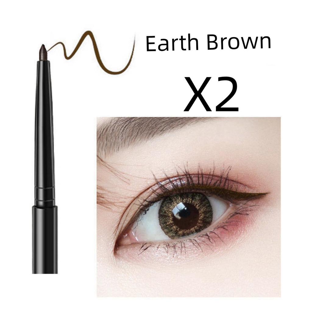 Xiaohongshu Pseudo Plain Face Eyeliner Waterproof Not Smudge Brown Inner Eyeliner Pencil Student Novice Hard Head