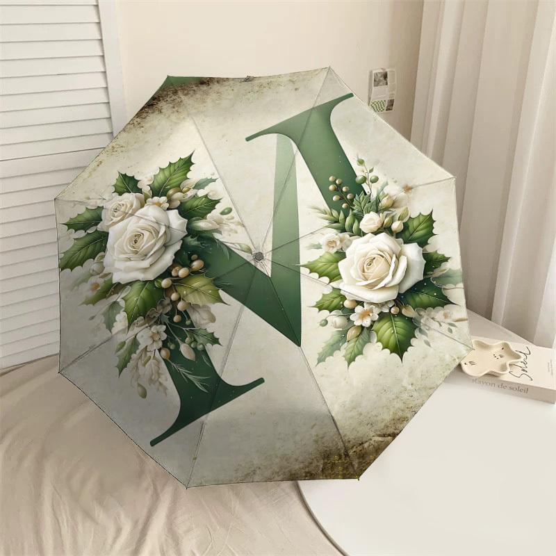 

1PC Floral_MotifAutomatic Open/Close Umbrella with Windproof, 8-Rib Sturdy Canopy, Durable Ribs, Fashionable Design1219A
