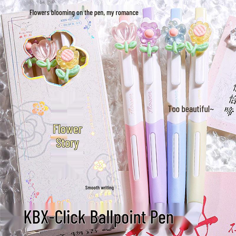 

Kaba Bear Adorable Cartoon Snack Patch Push-Button Neutral Pen for Kids 0.5mm Tip