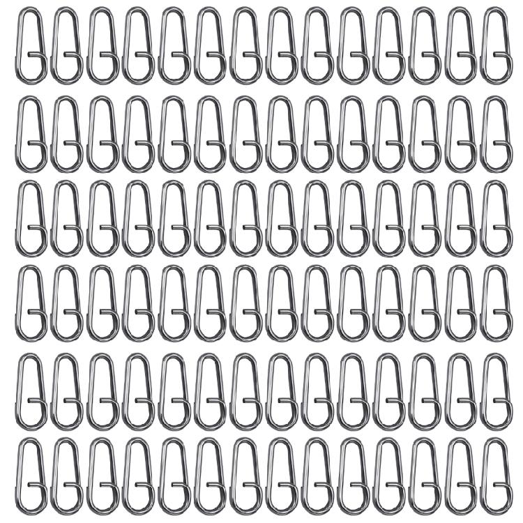 100 Stück Angel-Sprengringe Hohe Festigkeit Köderringe Schnurverbinder Korrosionsbeständige Köderringe Angelzubehör