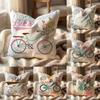 Country Flower Bicycle Cushion Cover Multi-Scene Pillow Cover for Home & Car - Reversible, Soft & Durable for Daily Use