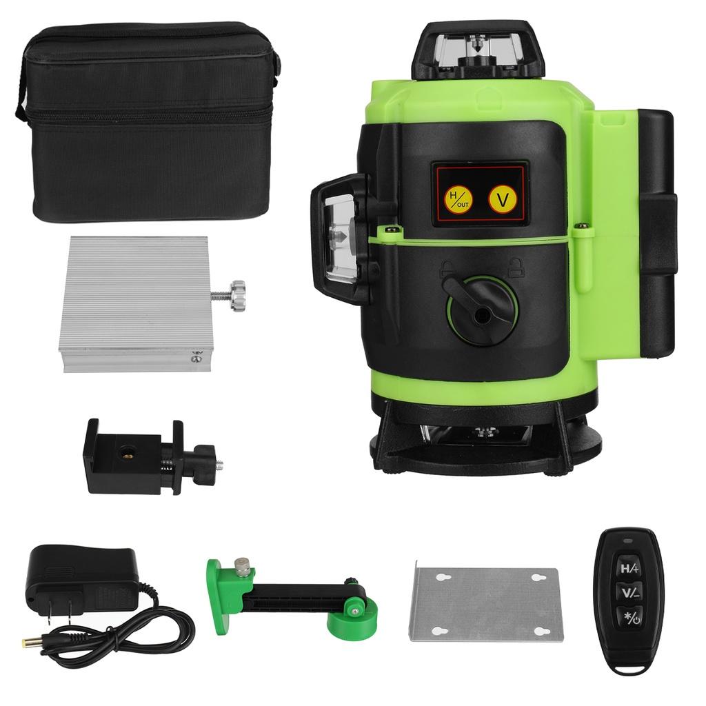4D 12/16 Lines Laser Level 360 Horizontal And Vertical Cross Super Powerful Auto Self-Leveling Green Line Laser Level