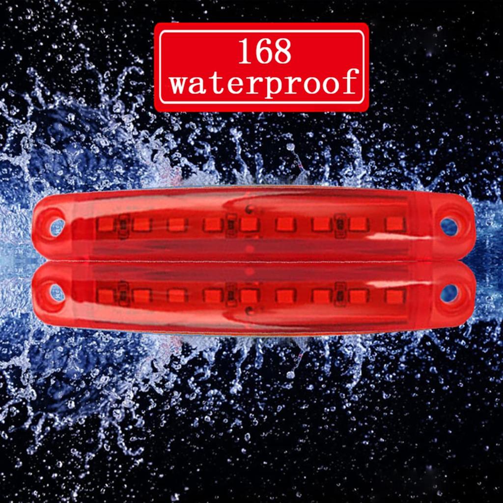 Side Marker Lights,1pcs Red -24V 9LED Cab Marker Light,Indicator Light Front Rear Side Light