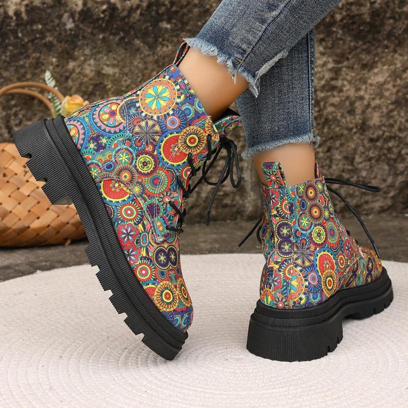 Fashion 2025 New Womens Autumn New Designer Thick-soled Non-slip Short Boots Casual Lightweight Wear-resistant Womens Boots Large Size
