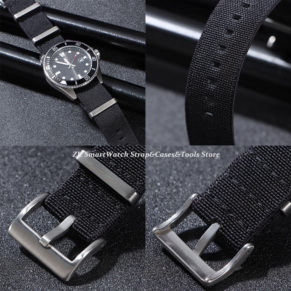Nylon Watch Strap 18mm 20mm 22mm for Omega Military Sports Fabric Bands Elastic High-density Woven Wristband for Seiko Bracelet