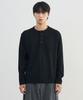 ARRAYED Henley Neck Waffle Long Sleeve T-Shirt [Black]