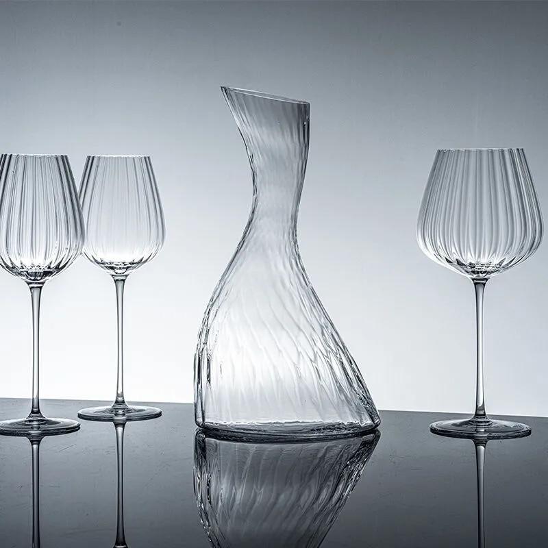 Light Luxury Vortex Glass Decanter Household High-end Red Wine Crystal Glass Decanter