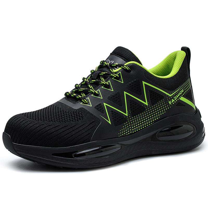 

Мужская защитная обувь Мужская рабочая обувь со стальным носком Кроссовки с защитой от проколов Легкие дышащие рабочие защитные ботинки 41 зелёный