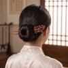 Rotes Sandelholz Haarnadel U-förmig Antiker Stil Haarstäbchen Cheongsam Zubehör
