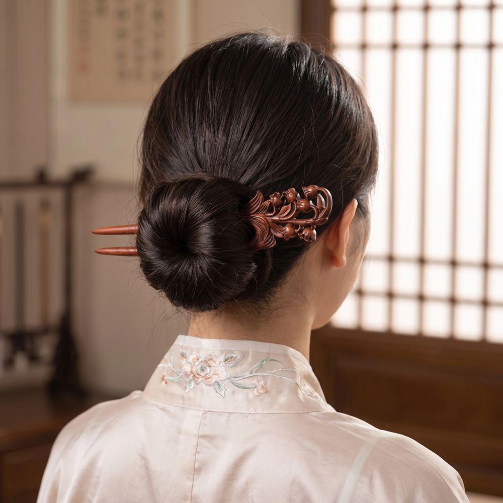 U-Shaped Wood Hairpin Double Side Hanfu Hair Accessories  Hanfu Headwear