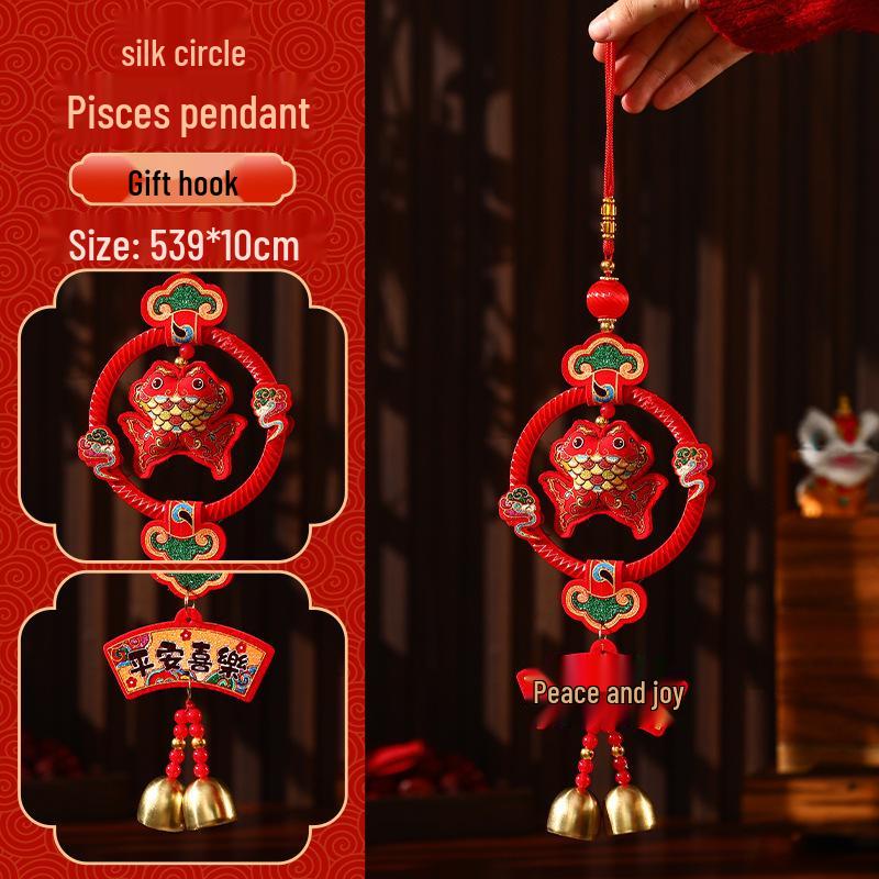 2026 Year of the Horse Persimmon Hanging Decoration for Chinese New Year - Living Room Ornaments, Spring Festival Door Bells & Small Pendants.