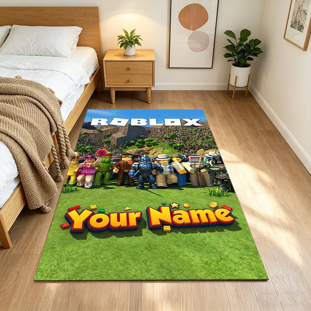 Roblox Customizable Name Floor Mat Design for Hallway Bedrooms Living Rooms Study room Antislip Carpet Office home decor Spiritual Gift
