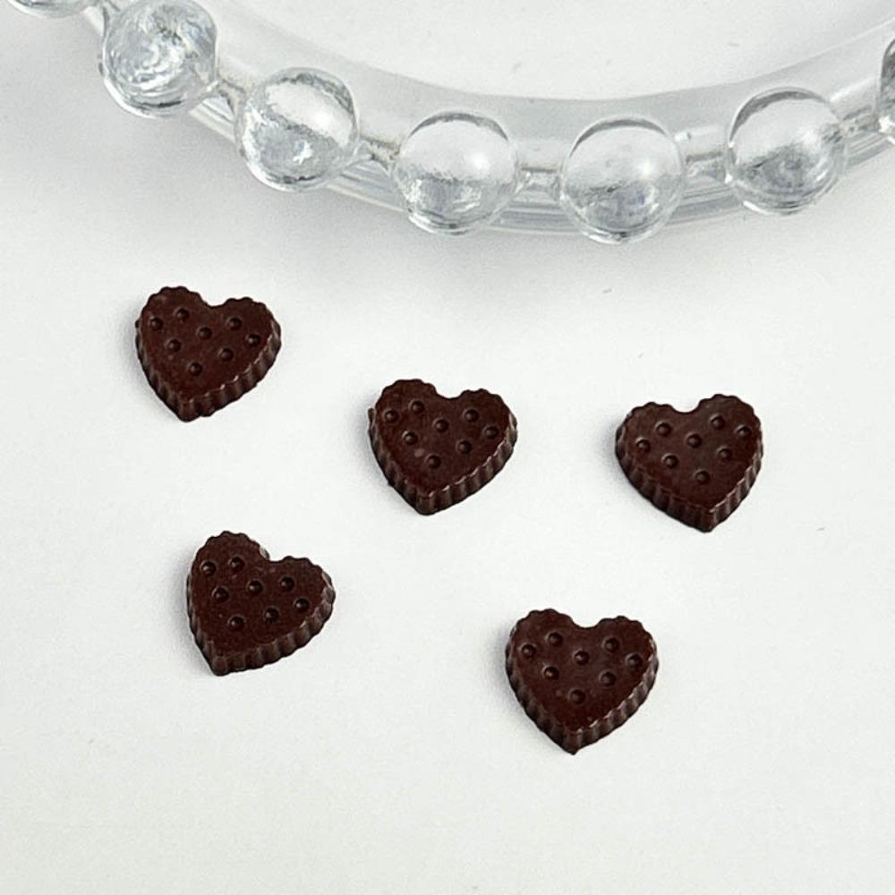 11-Piece Cute Chocolate Style Resin Flatback Ornaments, DIY Craft Supplies for Jewelry Making, Manicure & Hair Accessories