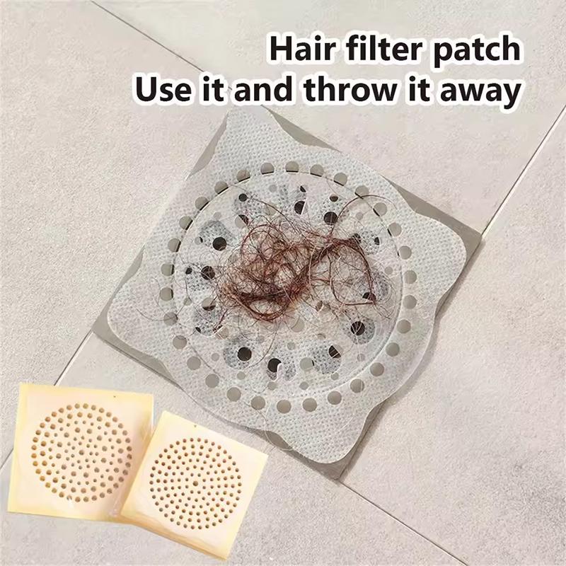 20Pcs Disposable Shower Drain Hair Catcher Strainer Filter Sticker Kitchen Sink Sewer Outfall Stopper Bathroom Floor Drain Cover