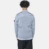 STONE ISLAND Metal Nylon Series Solid Color Polo Collar Single Pocket Logo Long Sleeve Jacket Men Jackets Sky-Blue 801511219-V0041