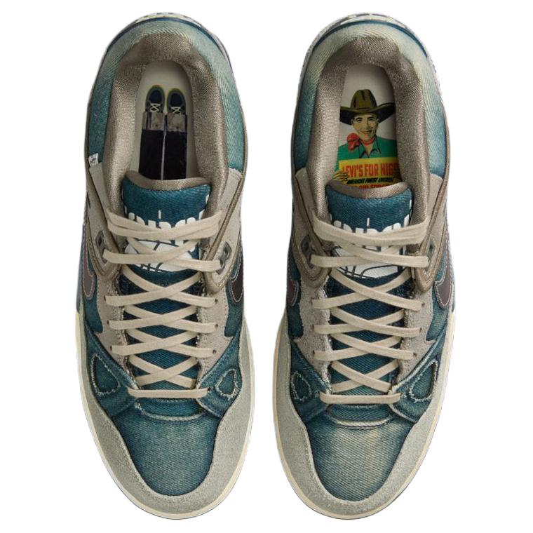 Nike X Nigo Air Force 3 Low top Skateboard Shoes Men's Olive Gray Asian Version IB1808-001