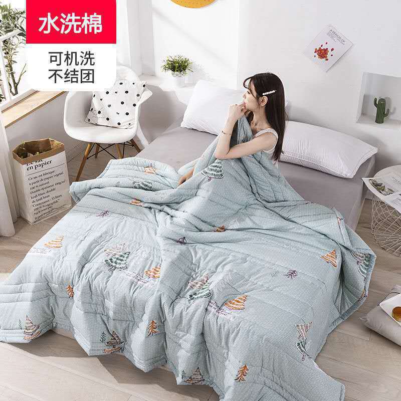 Print Summer Cooling Quilt Lightweight Breathable Thin Bedspread Soft Washable Comforter for Bedroom, Sofa, Dorm, All-Season Use