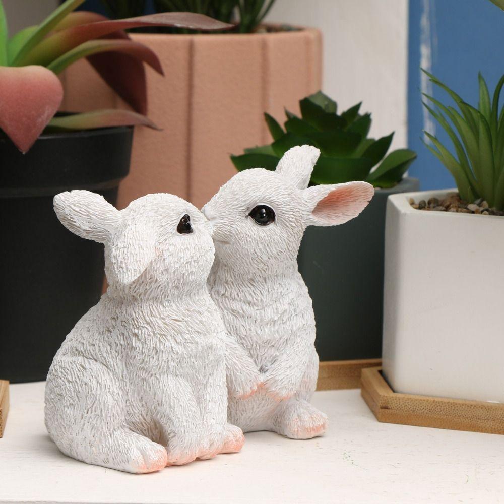 Waterproof Sculpture Resin Ornaments Cute Courtyard Accessories for Patio Balcony Yard