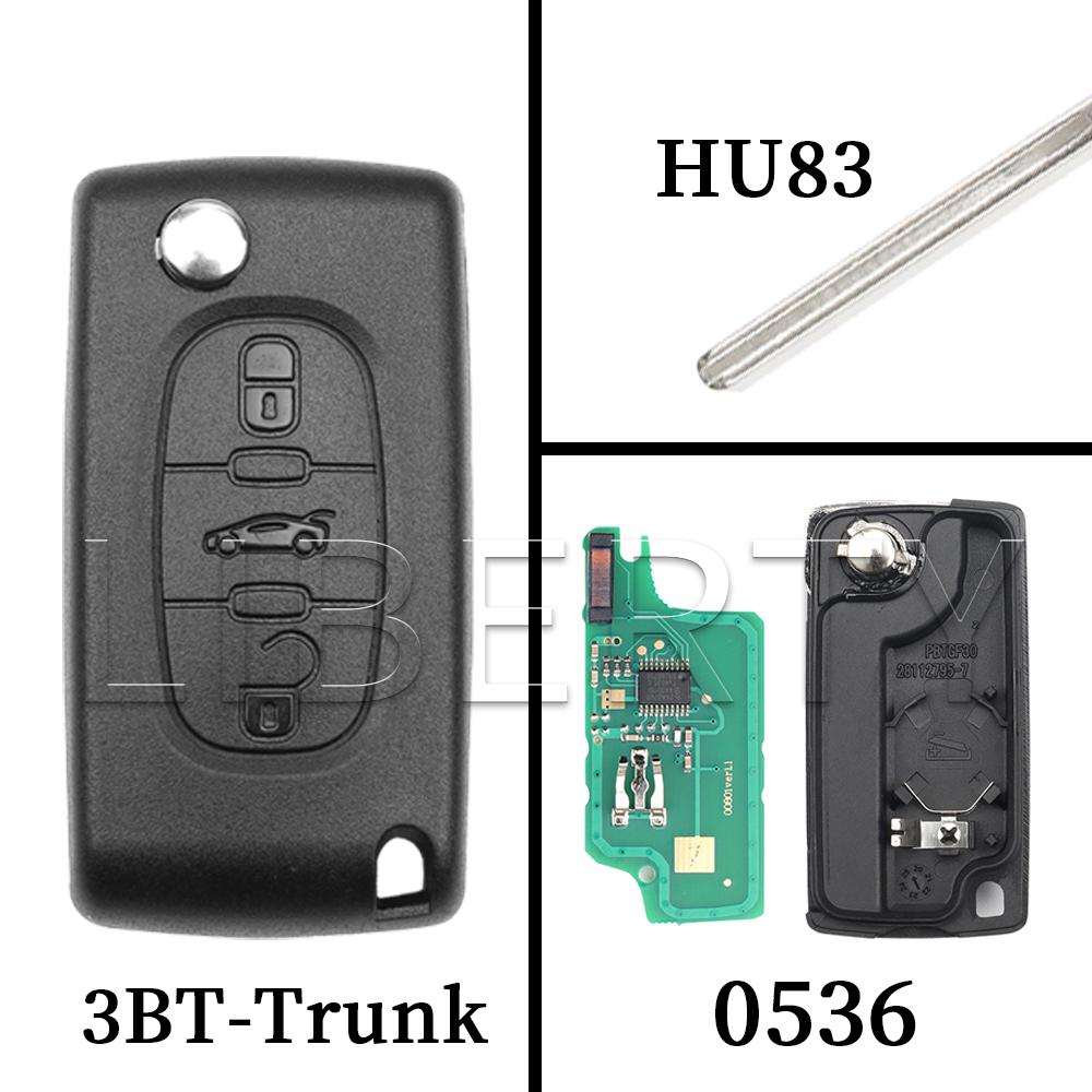 Ly Flip Remote Card Key For Peugeot 207 307 308 407 607 807 For Citroen C2 C3 C4 C5 C6 Xsara Berlingo HU83 VA2 0536 0523 ASK FSK