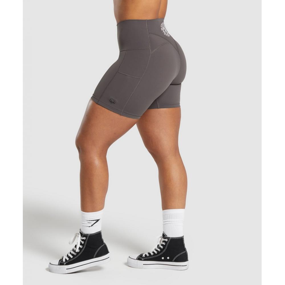 Gymshark Legacy Upnuté šortky Šedofialové B7a4g Pbvr