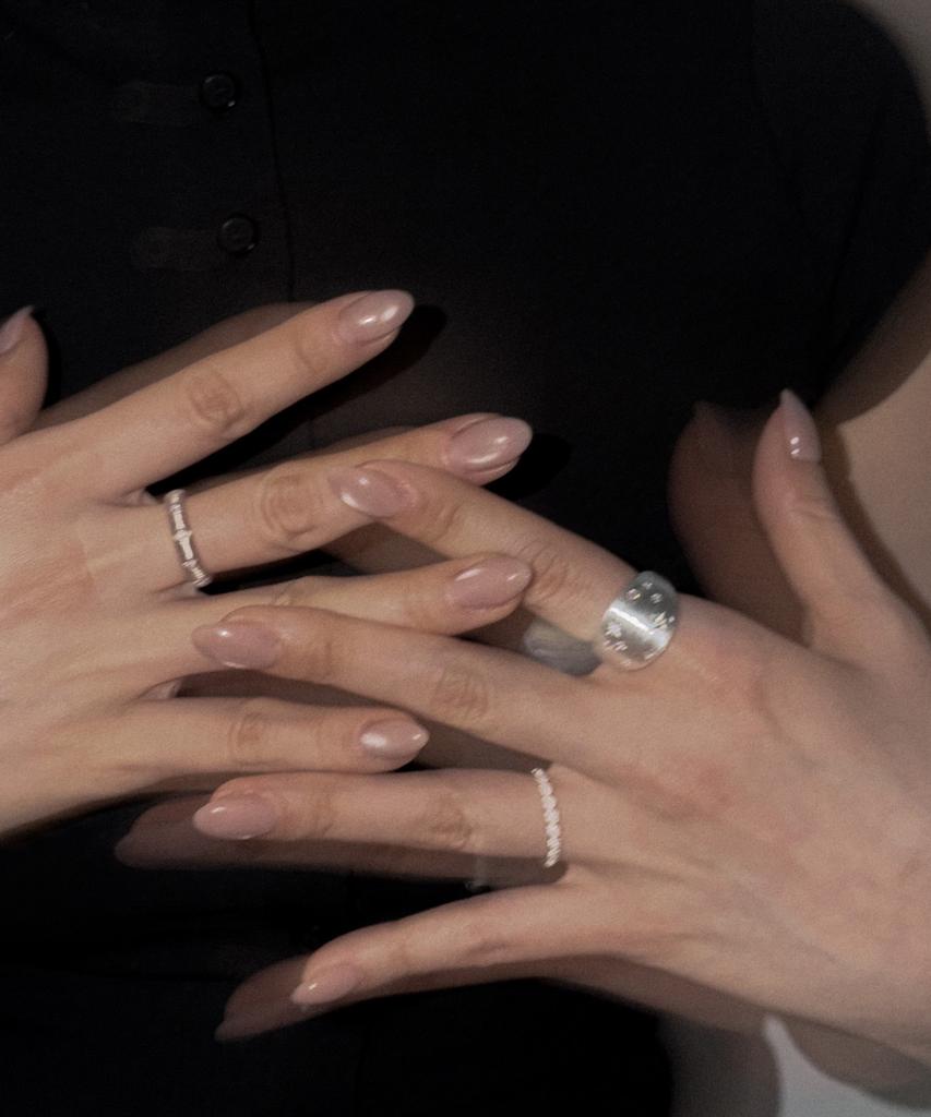 Knosis [925 Silver] Mini Rose Layering