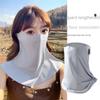 Detachable Face Mask Breathable Facial Gini New Ice Silk Sunscreen Mask  Summer