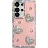 Point Diamond Rhinestone Marble Suitable for Apple iPhone17 Samsung S25 Mobile Phone Case S26U Handmade A17 Protective Case