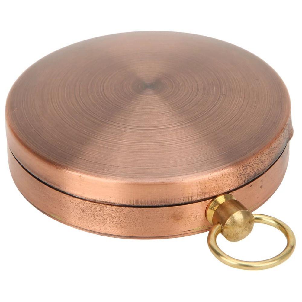Gold Color Outdoor Compass Copper Camping Compass Portable Pocket Compass  Outdoor Activities