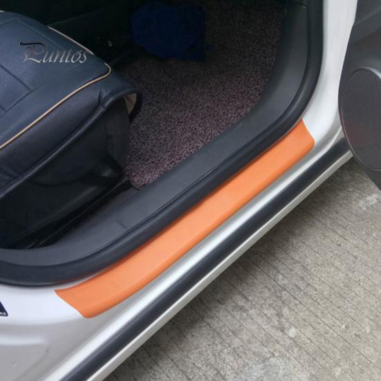 Self Adhesive Car Door Sill Sticker Universal Anti Scratch Carbon Fiber Decal for Edge Protector