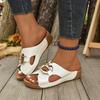 Hohlschuhe Dicksohlige Hausschuhe Keilabsätze Lässige Strand-Flip-Flops