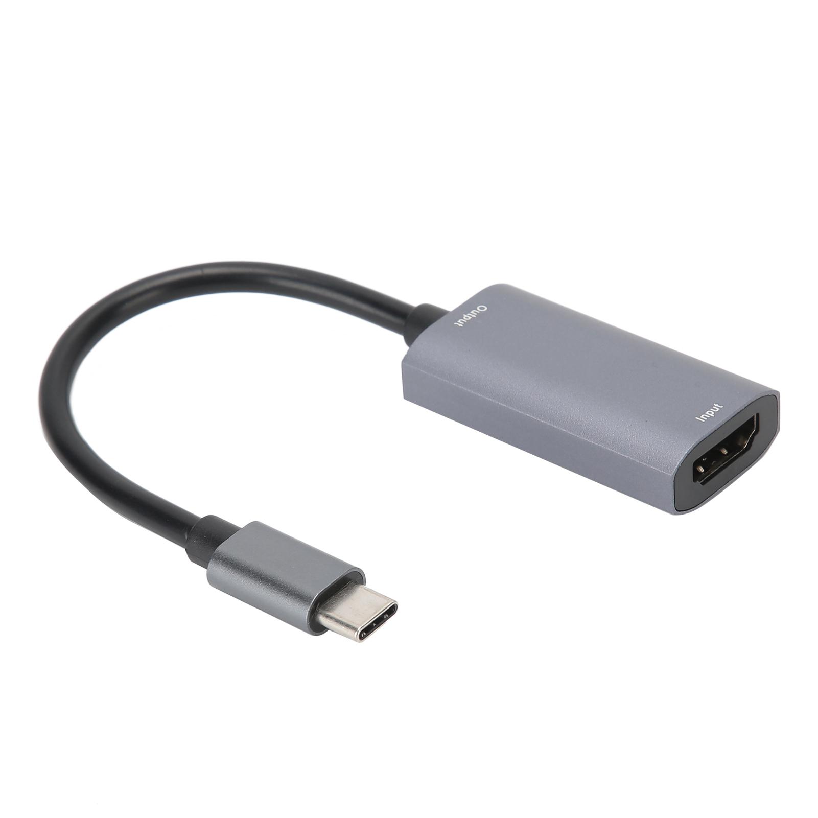 

Portable Video Capture Card Equipment HDMI F to Type C M Maximum Support 1080P Gray